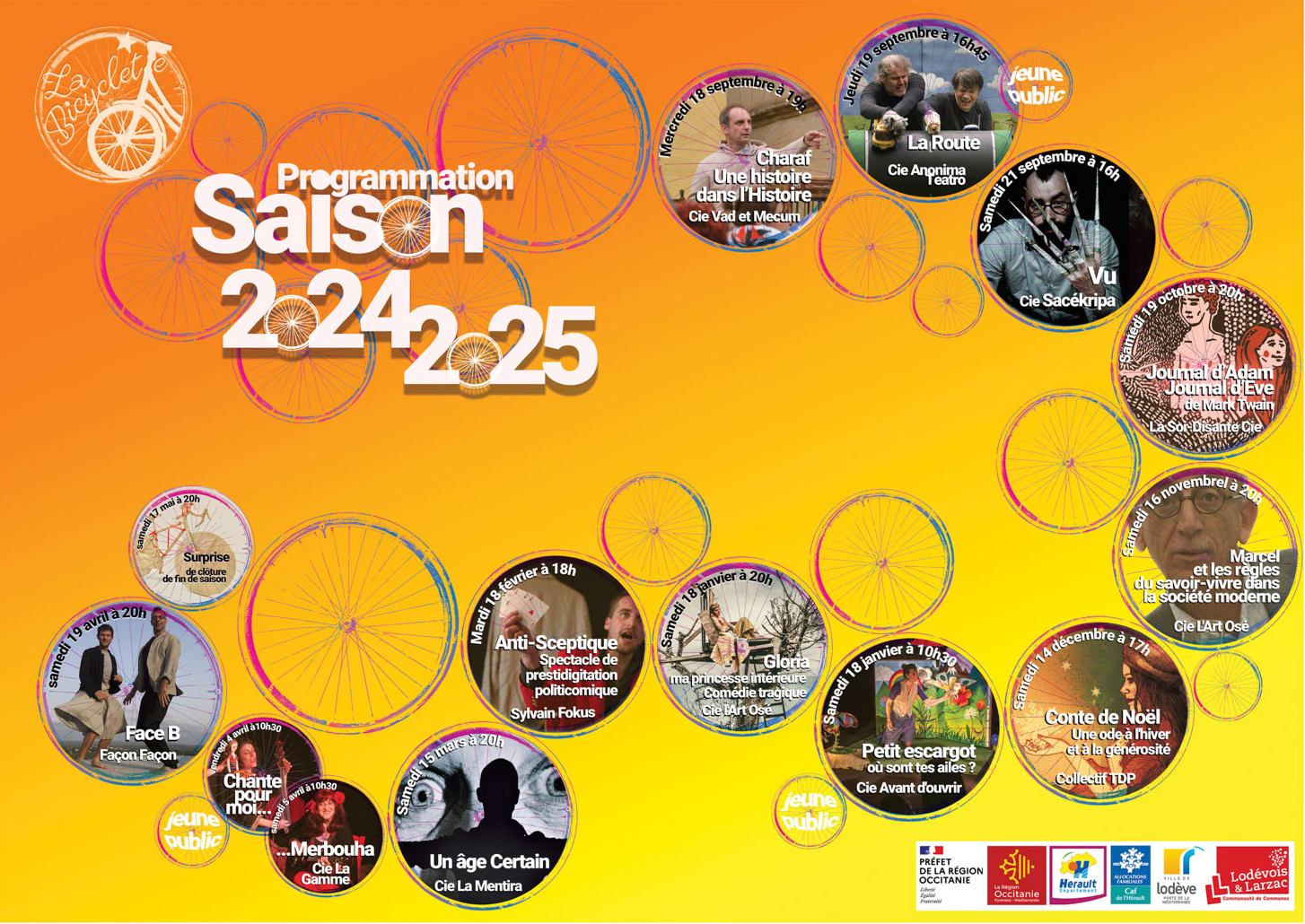 Programme Théâtre de la Bicyclette